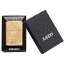 Зажигалка ZIPPO Тигр и дракон с покрытием Глянцевая латунь | Tiger and Dragon High Polish Brass, латунь/сталь, золотистая, 38x13x57мм для нанесения логотипа