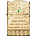 Зажигалка ZIPPO Armor™ Всевидящее око с покрытием Глянцевая латунь | Eye of Providence High Polish Brass, латунь/сталь, золотистая, 38x13x57 мм для нанесения логотипа