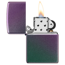Зажигалка ZIPPO классическая с зелено-фиолетовым покрытием | Classic Iridescent, латунь/сталь, фиолетовая, матовая, 38x13x57 мм для нанесения логотипа