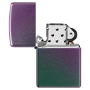 Зажигалка ZIPPO классическая с зелено-фиолетовым покрытием | Classic Iridescent, латунь/сталь, фиолетовая, матовая, 38x13x57 мм для нанесения логотипа
