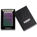 Зажигалка ZIPPO классическая с зелено-фиолетовым покрытием | Classic Iridescent, латунь/сталь, фиолетовая, матовая, 38x13x57 мм для нанесения логотипа