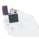 Зажигалка ZIPPO Логотип с зелено-фиолетовым покрытием | Logo Iridescent, латунь/сталь, фиолетовая, матовая, 38x13x57 мм для нанесения логотипа