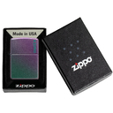 Зажигалка ZIPPO Логотип с зелено-фиолетовым покрытием | Logo Iridescent, латунь/сталь, фиолетовая, матовая, 38x13x57 мм для нанесения логотипа