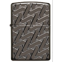 Зажигалка ZIPPO Armor® Геометрический узор с глянцевым покрытием Черный лед | Geometric Weave High Polish Black Ice®, латунь/сталь, чёрная, 38x13x57 м для нанесения логотипа