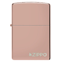 Зажигалка ZIPPO Логотип с глянцевым покрытием розовое золото | Logo High Polish Rose Gold, латунь/сталь, розовое золото, глянцевая, 38x13x57 мм для нанесения логотипа