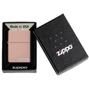 Зажигалка ZIPPO Логотип с глянцевым покрытием розовое золото | Logo High Polish Rose Gold, латунь/сталь, розовое золото, глянцевая, 38x13x57 мм для нанесения логотипа