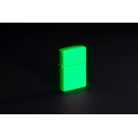 Зажигалка ZIPPO классическая с покрытием, светящимся в темноте зеленым | Classic Glow In The Dark, латунь/сталь, белая, матовая, 38x13x57 мм для нанесения логотипа
