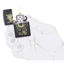 Зажигалка ZIPPO Азартные игры с черным матовым покрытием | Gambling Design Black Matte, латунь/сталь, чёрная, матовая, 38x13x57 мм для нанесения логотипа