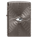 Зажигалка ZIPPO Armor® Узоры с покрытием черный лед | Armor® Pattern Design Black Ice®, латунь/сталь, чёрная, 38x13x57 мм для нанесения логотипа