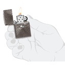 Зажигалка ZIPPO Armor® Узоры с покрытием черный лед | Armor® Pattern Design Black Ice®, латунь/сталь, чёрная, 38x13x57 мм для нанесения логотипа
