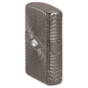 Зажигалка ZIPPO Armor® Узоры с покрытием черный лед | Armor® Pattern Design Black Ice®, латунь/сталь, чёрная, 38x13x57 мм для нанесения логотипа