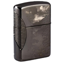 Зажигалка ZIPPO Armor™ Волк с глянцевым покрытием Черный лед | Wolf High Polish Black Ice®, латунь/сталь, чёрная, 38x13x57 мм для нанесения логотипа