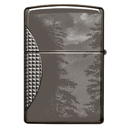Зажигалка ZIPPO Armor™ Волк с глянцевым покрытием Черный лед | Wolf High Polish Black Ice®, латунь/сталь, чёрная, 38x13x57 мм для нанесения логотипа