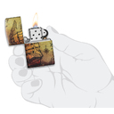 Зажигалка ZIPPO Пиратский корабль с матовым покрытием на 540° | Pirate Ship 540 Matte, латунь/сталь, разноцветная, матовая, 38x13x57 мм для нанесения логотипа