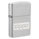 Подарочный набор ZIPPO: фляжка 89 мл и зажигалка, латунь/сталь, серебристый, в коробке с подвесом для нанесения логотипа