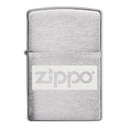 Подарочный набор ZIPPO: фляжка 89 мл и зажигалка, латунь/сталь, серебристый, в коробке с подвесом для нанесения логотипа