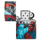 Зажигалка ZIPPO Тристан Итон с матовым покрытием на 540° | Tristan Eaton 540 Matte, латунь/сталь, разноцветная, 38x13x57 мм для нанесения логотипа