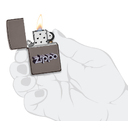Зажигалка ZIPPO Фирменный дизайн с покрытием черный лед | Zippo Design Black Ice®, латунь/сталь, чёрная, глянцевая, 38x13x57 мм для нанесения логотипа