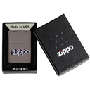 Зажигалка ZIPPO Фирменный дизайн с покрытием черный лед | Zippo Design Black Ice®, латунь/сталь, чёрная, глянцевая, 38x13x57 мм для нанесения логотипа