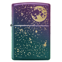 Зажигалка ZIPPO Звездное небо с зелено-фиолетовым покрытием | Starry Sky Iridescent, латунь/сталь, фиолетовая, матовая, 38x13x57 мм для нанесения логотипа