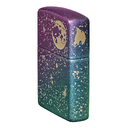 Зажигалка ZIPPO Звездное небо с зелено-фиолетовым покрытием | Starry Sky Iridescent, латунь/сталь, фиолетовая, матовая, 38x13x57 мм для нанесения логотипа