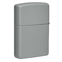 Зажигалка ZIPPO Логотип со светло-серым покрытием | Logo Flat Grey, латунь/сталь, серая, глянцевая, 38x13x57 мм для нанесения логотипа