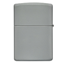 Зажигалка ZIPPO Логотип со светло-серым покрытием | Logo Flat Grey, латунь/сталь, серая, глянцевая, 38x13x57 мм для нанесения логотипа