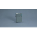Зажигалка ZIPPO Логотип со светло-серым покрытием | Logo Flat Grey, латунь/сталь, серая, глянцевая, 38x13x57 мм для нанесения логотипа