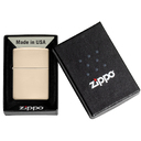 Зажигалка ZIPPO классическая со светло-песочным покрытием | Classic Flat Sand, латунь/сталь, бежевая, глянцевая, 38x13x57 мм для нанесения логотипа