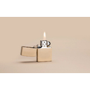 Зажигалка ZIPPO классическая со светло-песочным покрытием | Classic Flat Sand, латунь/сталь, бежевая, глянцевая, 38x13x57 мм для нанесения логотипа