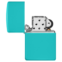 Зажигалка ZIPPO классическая со светло-бирюзовым покрытием | Classic Flat Turquoise, латунь/сталь, бирюзовая, глянцевая, 38x13x57 мм для нанесения логотипа