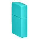 Зажигалка ZIPPO классическая со светло-бирюзовым покрытием | Classic Flat Turquoise, латунь/сталь, бирюзовая, глянцевая, 38x13x57 мм для нанесения логотипа