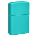 Зажигалка ZIPPO Логотип со светло-бирюзовым покрытием | Logo Flat Turquoise, латунь/сталь, бирюзовая, глянцевая, 38x13x57 мм для нанесения логотипа