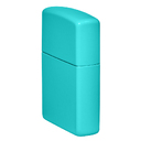 Зажигалка ZIPPO Логотип со светло-бирюзовым покрытием | Logo Flat Turquoise, латунь/сталь, бирюзовая, глянцевая, 38x13x57 мм для нанесения логотипа