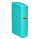 Зажигалка ZIPPO Логотип со светло-бирюзовым покрытием | Logo Flat Turquoise, латунь/сталь, бирюзовая, глянцевая, 38x13x57 мм для нанесения логотипа
