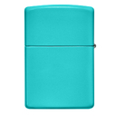 Зажигалка ZIPPO Логотип со светло-бирюзовым покрытием | Logo Flat Turquoise, латунь/сталь, бирюзовая, глянцевая, 38x13x57 мм для нанесения логотипа