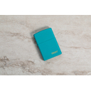 Зажигалка ZIPPO Логотип со светло-бирюзовым покрытием | Logo Flat Turquoise, латунь/сталь, бирюзовая, глянцевая, 38x13x57 мм для нанесения логотипа