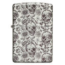 Зажигалка ZIPPO Скелет с покрытием, светящимся в темноте зеленым | Skeleton Glow in the Dark Green, латунь/сталь, серая, 38x13x57 мм для нанесения логотипа