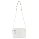 Сумка через плечо женская BUGATTI ЭЛЬЗА | ELSA, белая, воловья кожа/полиэстер, 19х5,5х14 см для нанесения логотипа