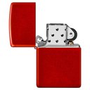 Зажигалка ZIPPO классическая с металлизированным красным покрытием | Classic Metallic Red, латунь/сталь, красная, матовая, 38x13x57 мм для нанесения логотипа
