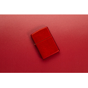 Зажигалка ZIPPO классическая с металлизированным красным покрытием | Classic Metallic Red, латунь/сталь, красная, матовая, 38x13x57 мм для нанесения логотипа