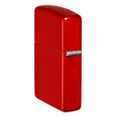 Зажигалка ZIPPO Логотип с металлизированным красным покрытием | Logo Metallic Red, латунь/сталь, красная, матовая, 38x13x57 мм для нанесения логотипа