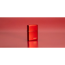 Зажигалка ZIPPO Логотип с металлизированным красным покрытием | Logo Metallic Red, латунь/сталь, красная, матовая, 38x13x57 мм для нанесения логотипа