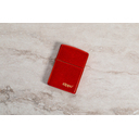 Зажигалка ZIPPO Логотип с металлизированным красным покрытием | Logo Metallic Red, латунь/сталь, красная, матовая, 38x13x57 мм для нанесения логотипа