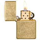 Зажигалка ZIPPO классическая с покрытием Искусственно состаренная латунь | Classic Tumbled Brass, латунь/сталь, золотистая, матовая, 38x13x57 мм для нанесения логотипа