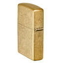Зажигалка ZIPPO классическая с покрытием Искусственно состаренная латунь | Classic Tumbled Brass, латунь/сталь, золотистая, матовая, 38x13x57 мм для нанесения логотипа