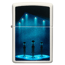 Зажигалка ZIPPO Пришельцы с покрытием, светящимся в темноте зеленым | Aliens Design Glow In The Dark Green, латунь/сталь, белая, 38x13x57 мм для нанесения логотипа