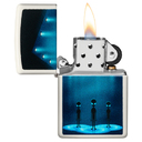 Зажигалка ZIPPO Пришельцы с покрытием, светящимся в темноте зеленым | Aliens Design Glow In The Dark Green, латунь/сталь, белая, 38x13x57 мм для нанесения логотипа
