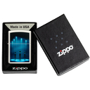 Зажигалка ZIPPO Пришельцы с покрытием, светящимся в темноте зеленым | Aliens Design Glow In The Dark Green, латунь/сталь, белая, 38x13x57 мм для нанесения логотипа