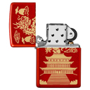 Зажигалка ZIPPO Eastern Design с покрытием Metallic Red, латунь/сталь, красная, 38x13x57 мм для нанесения логотипа